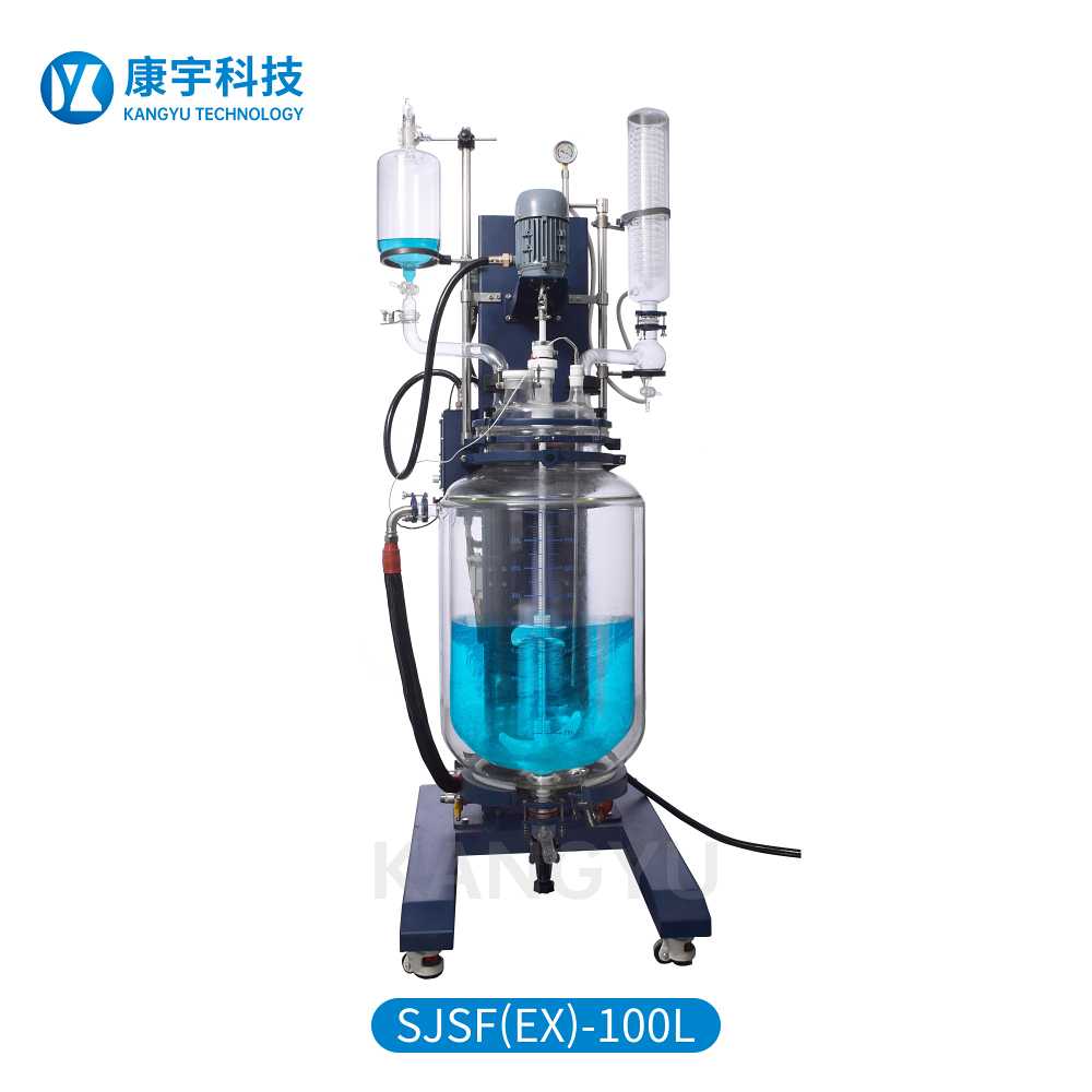 升降/旋转双层玻璃反应釜SJS212-100L