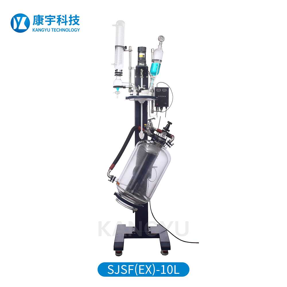 升降/旋转双层玻璃反应釜SJS212-10L